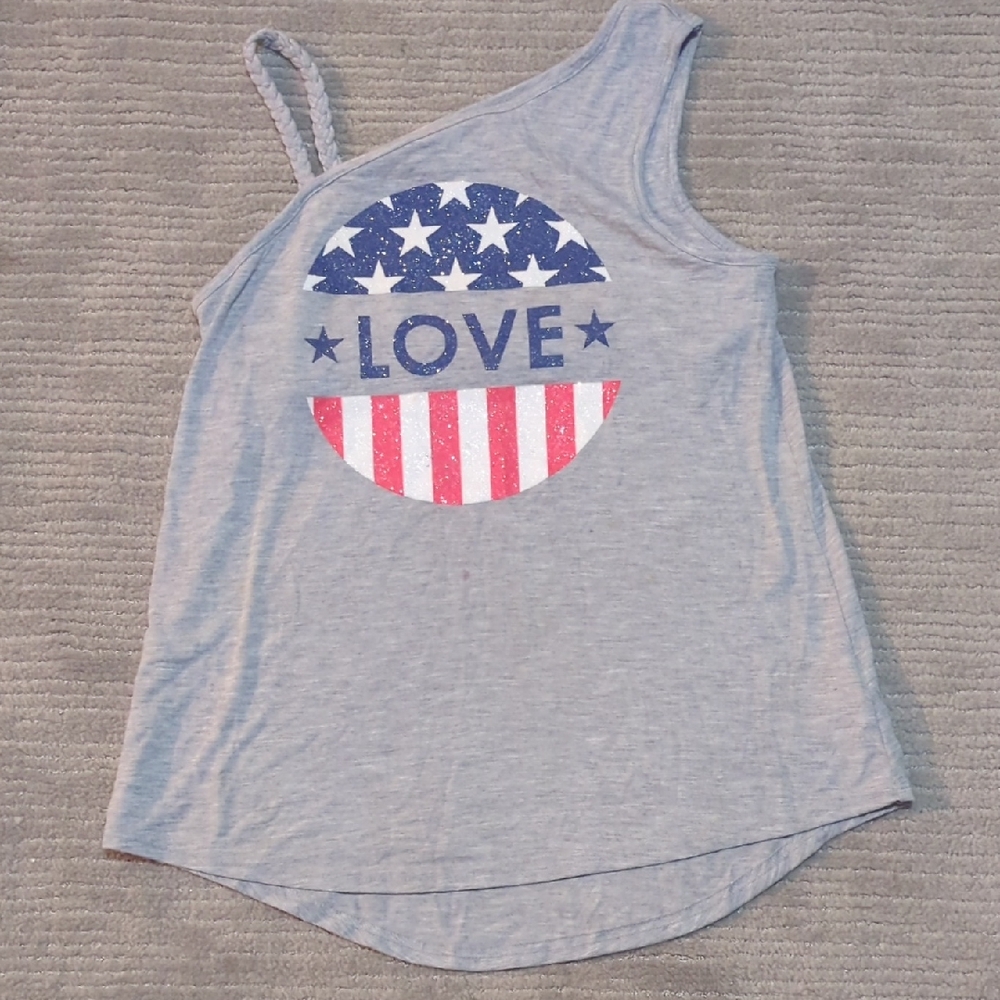 Patriotic Love Graphic Tank Top